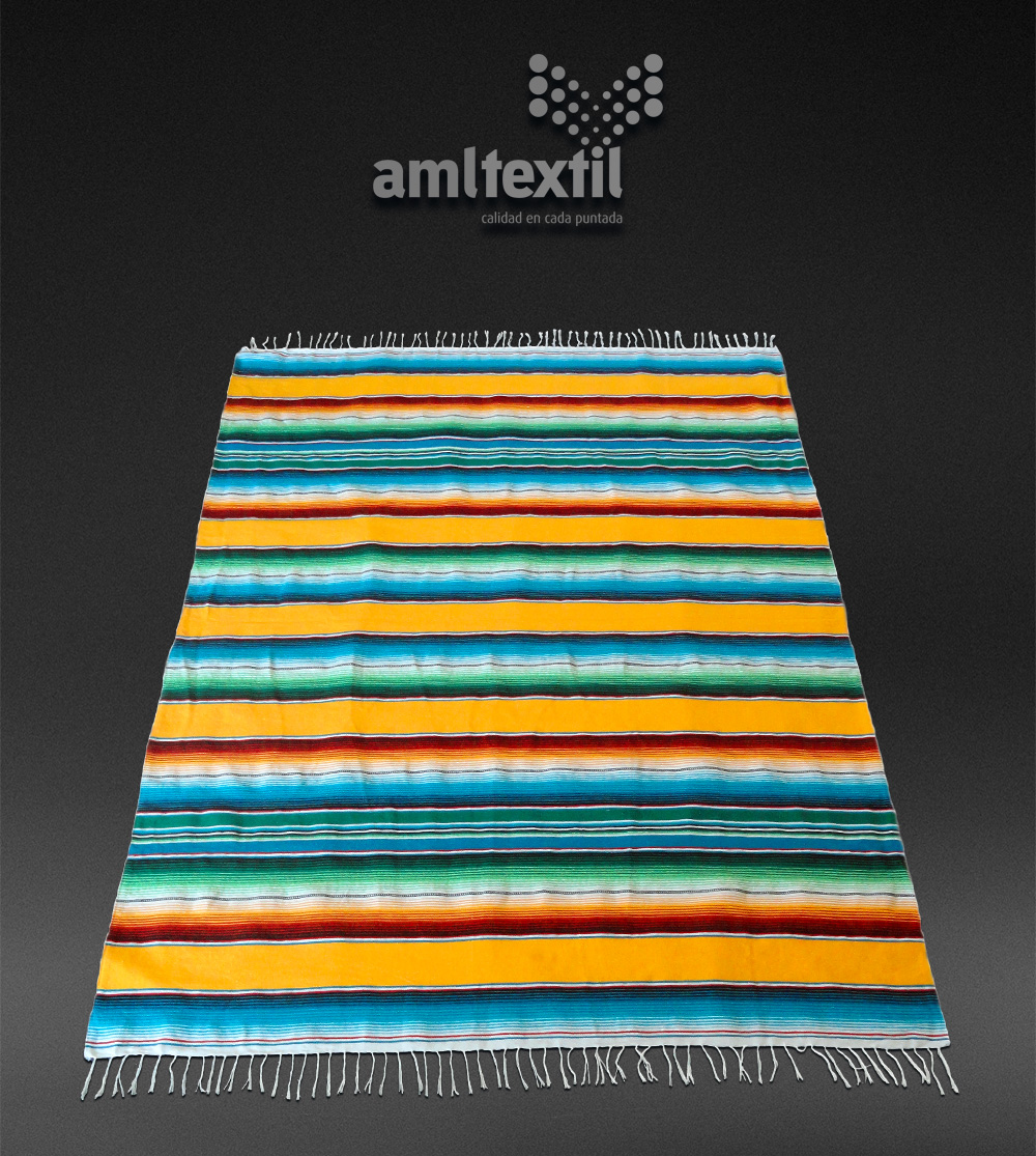 Sarape artesanal mexicano – Amarillo