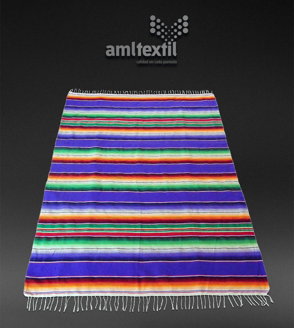 Sarape artesanal mexicano – Morado claro