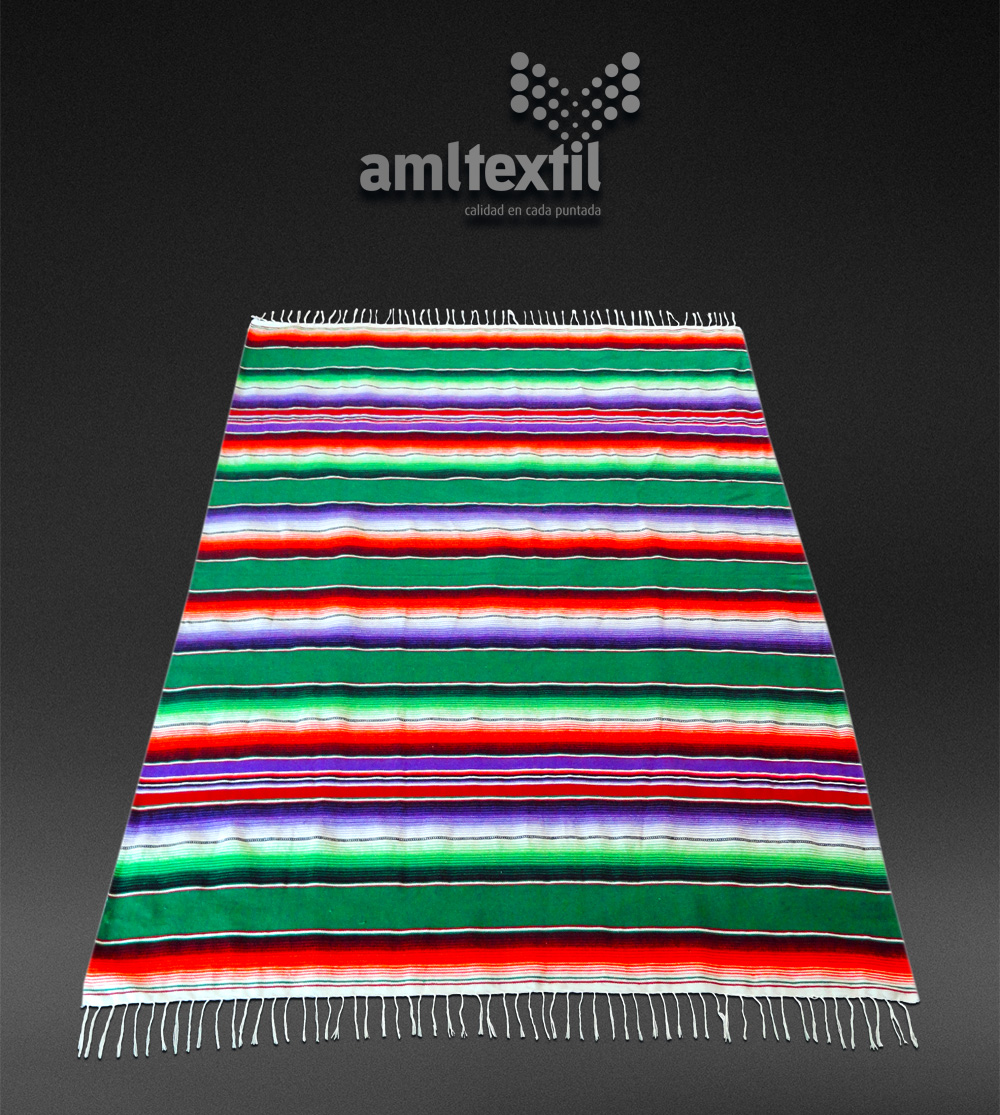 Sarape artesanal mexicano – Verde